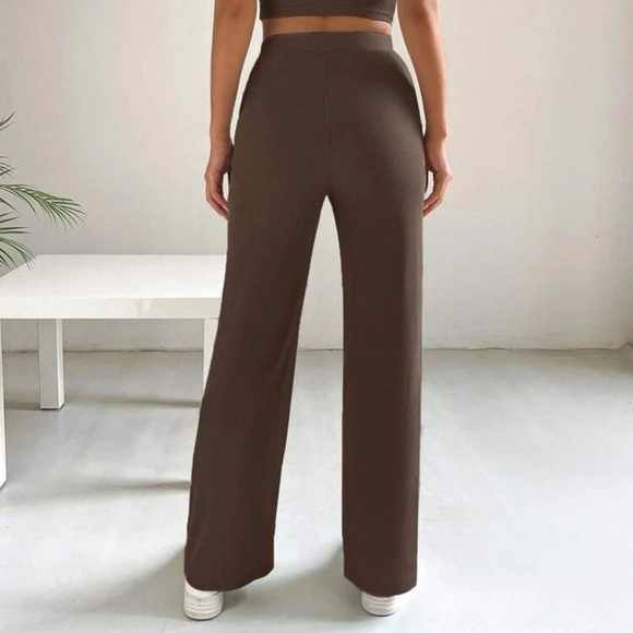 Crop Tee & Tie Waist Pants. - Picture 2 of 3